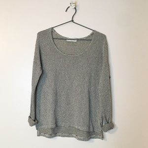 Project Social T Striped Long Sleeve Shirt Gray XS